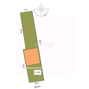 Дом 75м², 1-этажный, участок 4 сот.