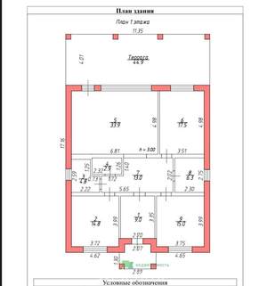 Дом 162м², 1-этажный, участок 6 сот.