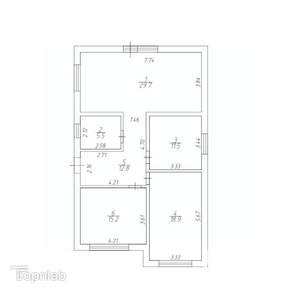 Дом 100м², 1-этажный, участок 4 сот.