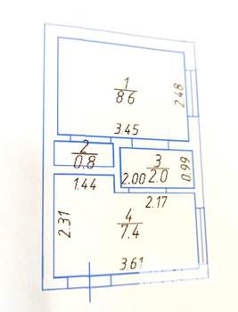 Дом 20м², 1-этажный, участок 3 сот.