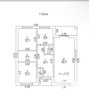 Дом 120м², 1-этажный, участок 5 сот.  