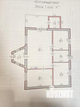 Дом 95м², 1-этажный, участок 6 сот.  