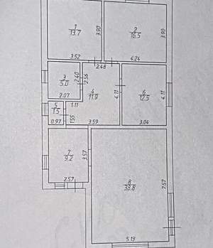 Дом 167м², 1-этажный, участок 6 сот.  