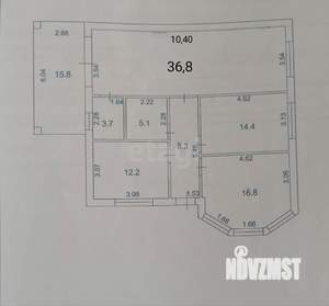 Дом 117м², 1-этажный, участок 4 сот.  