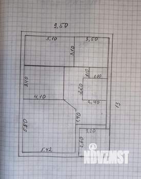 Дом 108м², 1-этажный, участок 5 сот.  