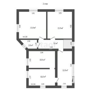 Дача 165м², 2-этажный, участок 5 сот.  