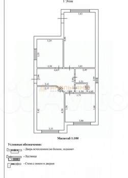 Дом 107м², 1-этажный, участок 4 сот.  
