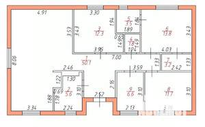 Коттедж 221м², 1-этажный, участок 3 сот.  