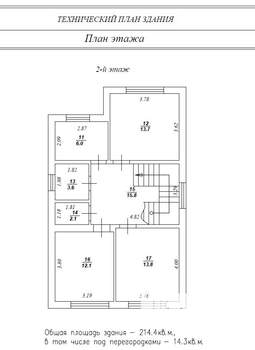 Дом 214м², 2-этажный, участок 6 сот.  
