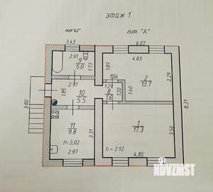 Дом 110м², 1-этажный, участок 4 сот.  