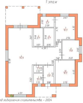 Дом 182м², 1-этажный, участок 6 сот.  