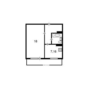 1-к квартира, на длительный срок, 35м2, 7/9 этаж