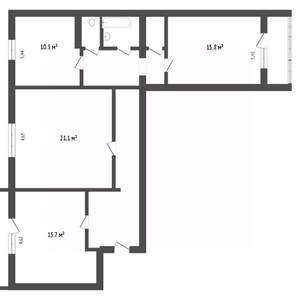 3-к квартира, вторичка, 70м2, 10/10 этаж