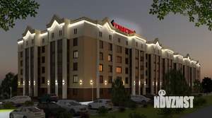 1-к квартира, строящийся дом, 45м2, 2/5 этаж