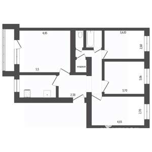 4-к квартира, вторичка, 110м2, 7/9 этаж