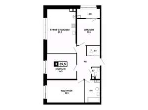 2-к квартира, вторичка, 90м2, 7/24 этаж