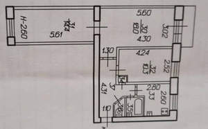 2-к квартира, вторичка, 62м2, 3/5 этаж