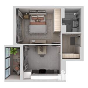 1-к квартира, вторичка, 34м2, 20/21 этаж