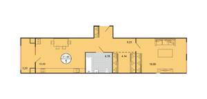 1-к квартира, вторичка, 51м2, 1/5 этаж