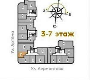 1-к квартира, вторичка, 53м2, 3/13 этаж