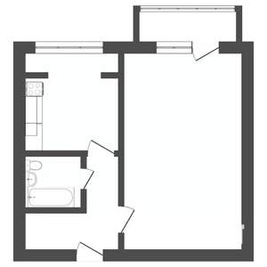 1-к квартира, вторичка, 48м2, 3/10 этаж