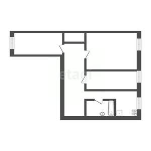 3-к квартира, вторичка, 60м2, 1/5 этаж