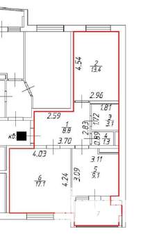 2-к квартира, вторичка, 53м2, 11/16 этаж
