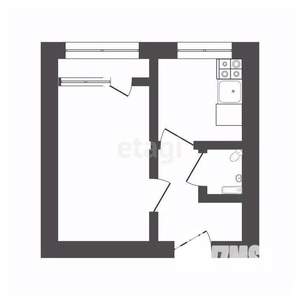 1-к квартира, вторичка, 36м2, 4/9 этаж