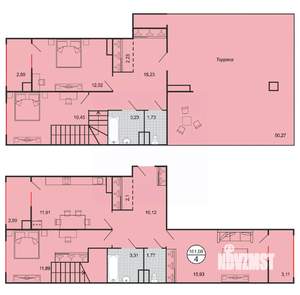 4-к квартира, строящийся дом, 161м2, 5/6 этаж