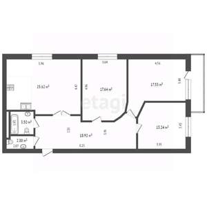 4-к квартира, вторичка, 98м2, 7/10 этаж