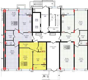 1-к квартира, строящийся дом, 39м2, 1/10 этаж