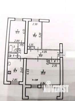 3-к квартира, вторичка, 82м2, 9/9 этаж