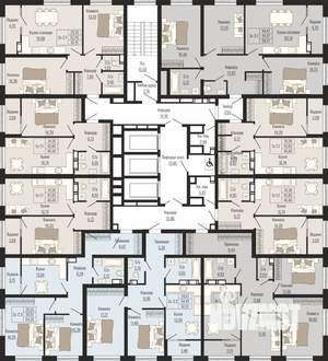 2-к квартира, вторичка, 64м2, 16/25 этаж