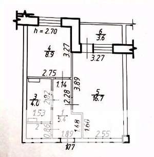 1-к квартира, вторичка, 40м2, 2/16 этаж