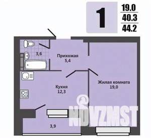1-к квартира, вторичка, 40м2, 8/10 этаж