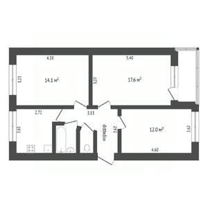 3-к квартира, вторичка, 75м2, 4/9 этаж
