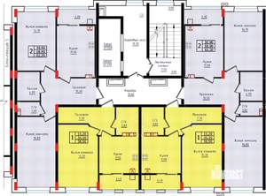 2-к квартира, строящийся дом, 62м2, 2/10 этаж