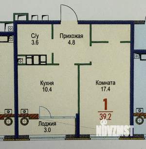 1-к квартира, вторичка, 39м2, 6/20 этаж