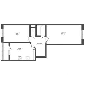 2-к квартира, вторичка, 57м2, 2/18 этаж
