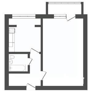 1-к квартира, вторичка, 48м2, 3/10 этаж