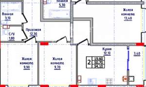 2-к квартира, вторичка, 51м2, 3/10 этаж
