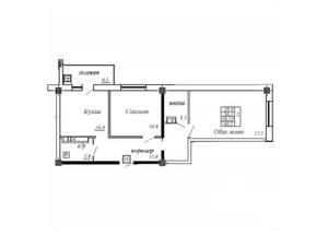 2-к квартира, вторичка, 62м2, 8/15 этаж