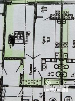 1-к квартира, вторичка, 45м2, 16/24 этаж