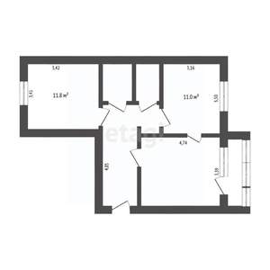 2-к квартира, вторичка, 56м2, 5/9 этаж