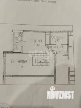 1-к квартира, вторичка, 44м2, 15/16 этаж