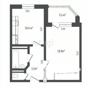 3-к квартира, вторичка, 156м2, 7/11 этаж