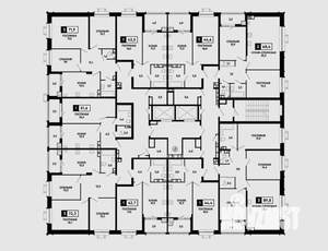 1-к квартира, вторичка, 44м2, 12/24 этаж