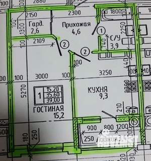 1-к квартира, вторичка, 40м2, 4/11 этаж
