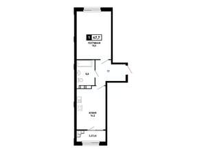 1-к квартира, вторичка, 48м2, 12/14 этаж