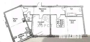 3-к квартира, вторичка, 79м2, 4/9 этаж